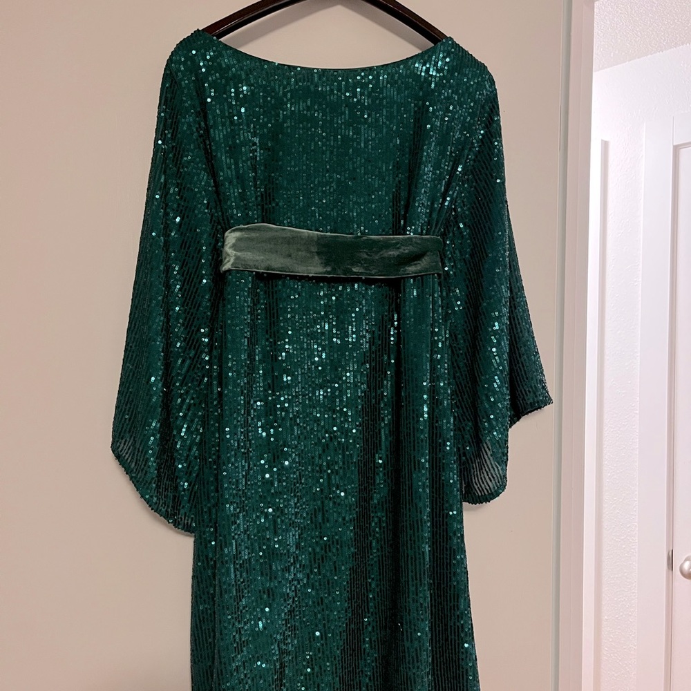 Anthropologie emerald green beautiful holiday dress!